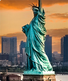 Nova Iorque, nos Estados Unidos, principal destino do continente.