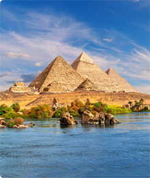 Pirâmides do Egito, um dos principais destinos do continente.